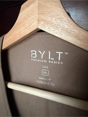 BYLT Basics Men's Long Sleeve Shirt in Brown/Tan